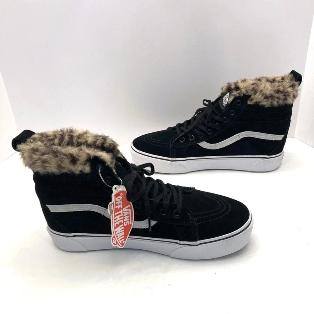 VANS Sk8 Hi Platform MTE Black Leopard Fur Mens 10 Womens 11.5 0A3TKOUQG NEW
